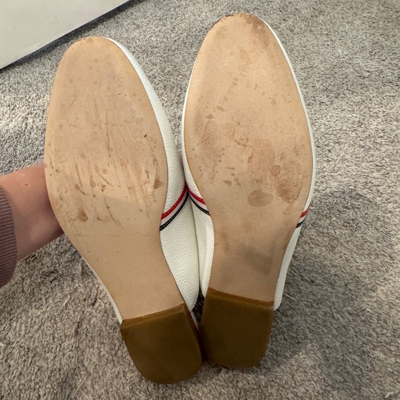 G/FORE White Leather Mule Loafers w/ Chain Detail Size 9 - Picture 14 of 14